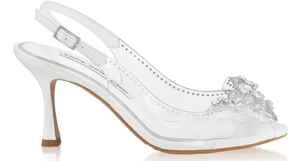 Women Bridal Leather Sandals 8322 Vitello Alb+Vinile