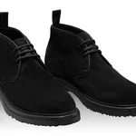 Men Suede Leather Boots 7741 Crosta Black
