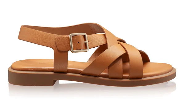 Women's leather sandals 8351 Vitello Camel