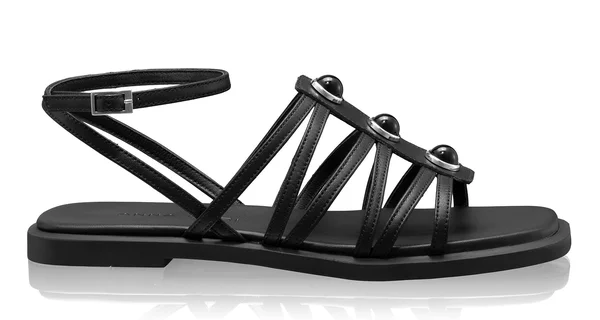 Women Leather Sandals 8365 Vitello Black