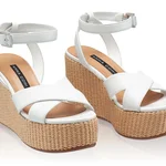 Women Leather Sandals 8089 Vitello White