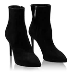 High-heel leather ankle boots 4330 Camoscio Black