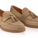 Men Leather Loafers 7628 Crosta Beige