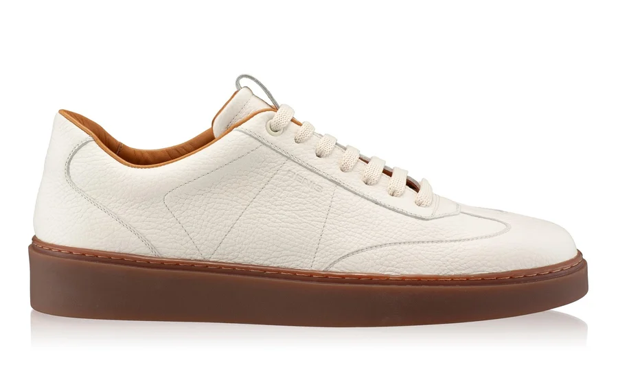 Men Leather Sport Shoes 7610 Bottalato Panna