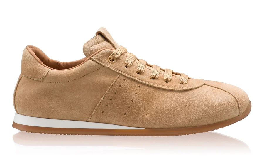 Women leather sport shoes 8327 Camoscio Beige