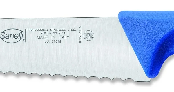 Sanelli Coltello Francese Seghettato Cm.22 Azzurro