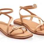 Women's leather sandals 8379 Bottalato Cappuccino
