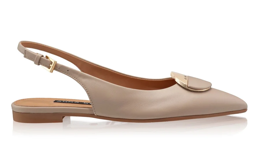Women Ballerina Flats 7505 Vitello Beige