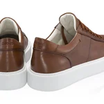 Men genuine leather sports shoes 6897 Vitello Brown