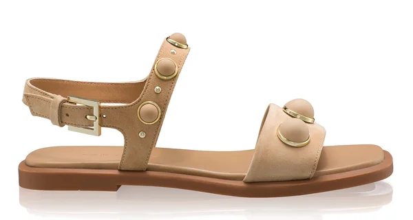 Women's Leather Sandals 8308 Beige Suede