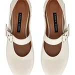 Women Leather Ballerina Flats 7824 Nappa Panna