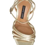 Women Leather Sandals 8443 Laminato Stamp Platino