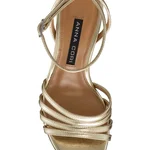 Women Leather Sandals 8424 Laminato Stamp Platino