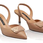 Mid-heel Slingback Pumps 8123 Vitello Cappuccino