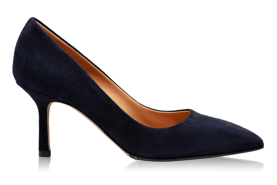 High-heel Pointed Toe Pumps 8026 Camoscio Blue