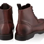 Men leather boots 6925 Vitello Brown