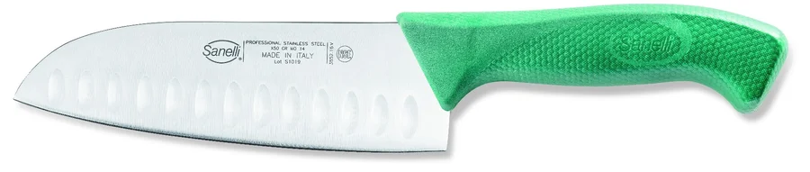 Sanelli Coltello Santoku Olivato Verde Cm.16