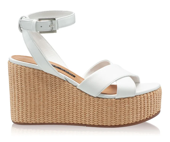 Women Leather Sandals 8089 Vitello White