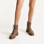 Women Leather Casual Boots 6303 Crosta Taupe