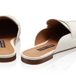Women Leather Mules 8121 Vitello Panna