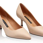Kitten-heel Leather Pumps 8087 Vitello Nude