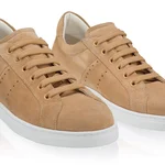 Women Leather Sport Shoes 8330 Camoscio Beige