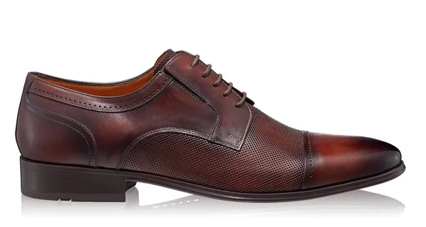 Elegant Men Shoes 6858 Vitello Foro Brown