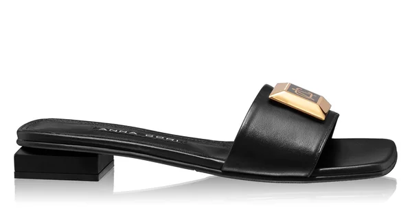 Women Leather Mules 7828 Vitello Black