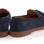 Men Leather Loafers 7628 Crosta Blue