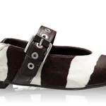 Ballerina Flats 8173 Cavallino Zebra White+Brown
