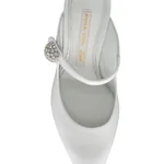 Women Leather Mules 8462 Vitello White