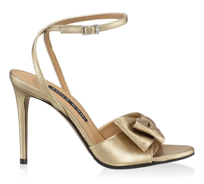 Women Leather Sandals 8486 Laminato Platino