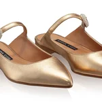 Women Ballerina Flats 8413 Laminato Oro
