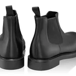 Men Leather Casual Boots 7691 Vitello Black