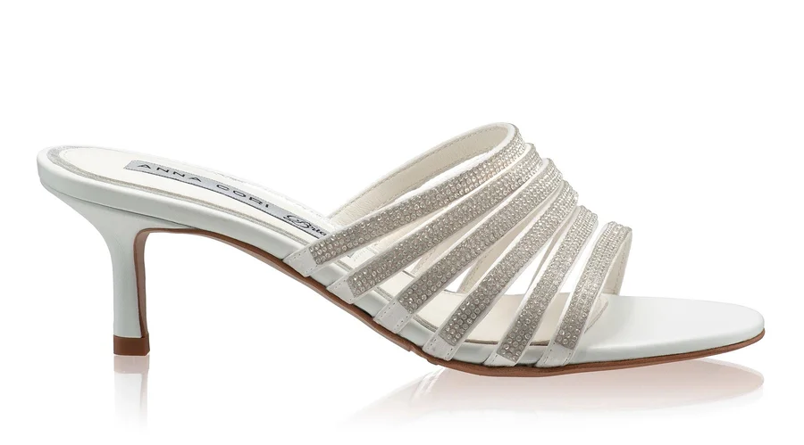 Women Leather Mules 8341 Vitello White