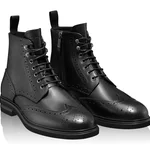 Men Genuine Leather Casual Boots 7333 Vitello Black