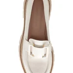 Women Casual Leather Loafers 8165 Vitello Panna