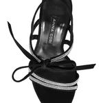 Women Leather Sandals 8510 Camoscio Black