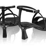 Women Leather Sandals 8482 Patent Black