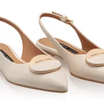 Women Ballerina Flats 7505 Vitello Panna