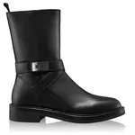 Suede Leather Ankle-Boots 8191 Vitello Black