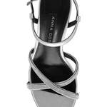 Women Leather Sandals 8030 Laminato Argento