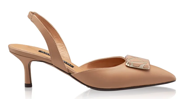 Mid-heel Slingback Pumps 8123 Vitello Cappuccino