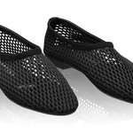 Women's Ballerinas 8442 Suede+Mesh Black