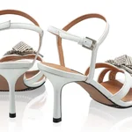 Women Leather Sandals 8129 Vitello White