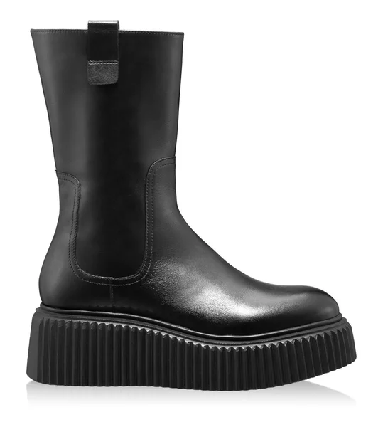 Women Leather Boots 7129 Vitello Black