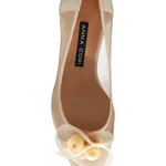 Women Elegant Shoes 8081 Vitello+Beige Mesh