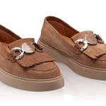 Women Casual Genuine Leather Loafers  8137 Crosta Brown