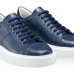 Men genuine leather sports shoes 6897 Vitello Blue