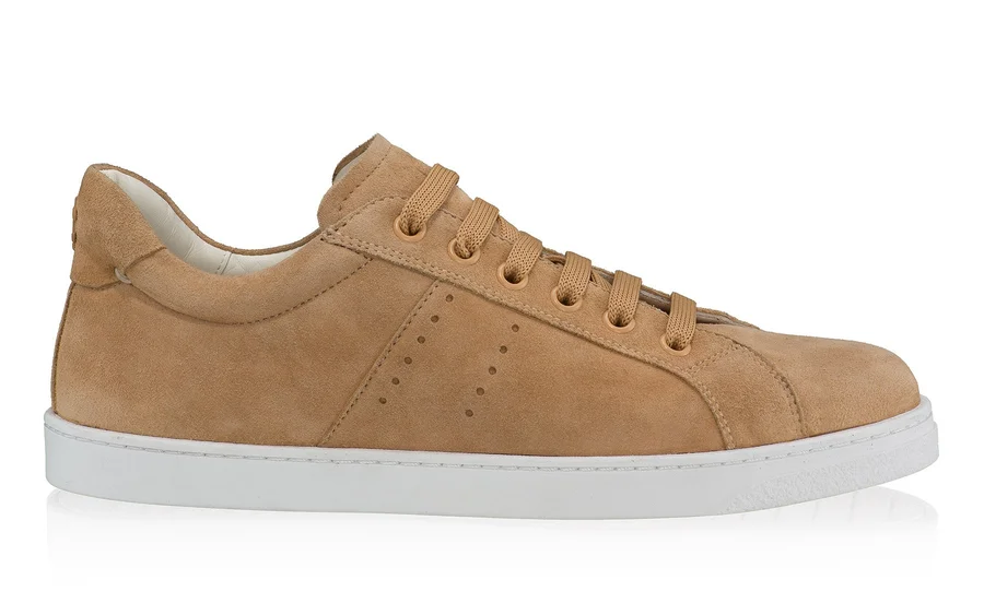 Women Leather Sport Shoes 8330 Camoscio Beige
